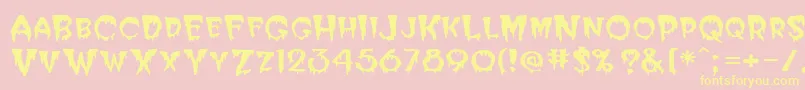 PhilipRegular Font – Yellow Fonts on Pink Background