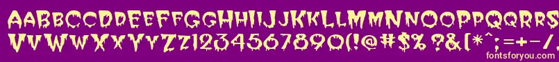 PhilipRegular Font – Yellow Fonts on Purple Background