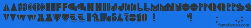 MarutoSkiing Font – Black Fonts on Blue Background