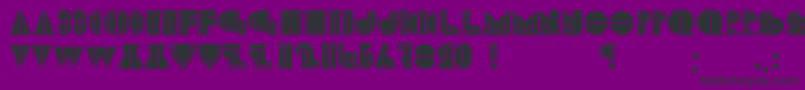 MarutoSkiing-Schriftart – Schwarze Schriften auf violettem Hintergrund