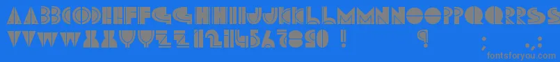 MarutoSkiing Font – Gray Fonts on Blue Background