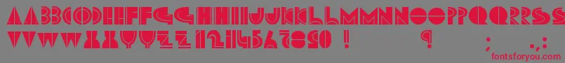 MarutoSkiing Font – Red Fonts on Gray Background