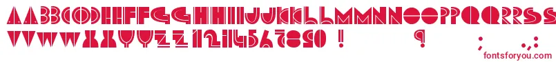 MarutoSkiing Font – Red Fonts on White Background