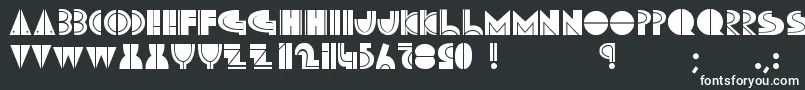 MarutoSkiing-fontti – valkoiset fontit mustalla taustalla