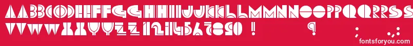 MarutoSkiing Font – White Fonts on Red Background