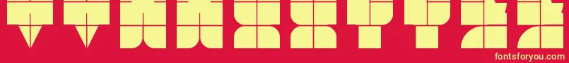 Шрифт Plano – жёлтые шрифты на красном фоне