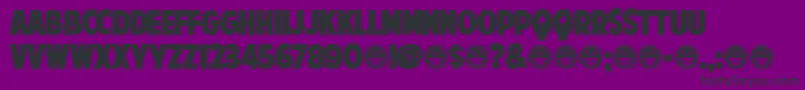 AmericanPurposeStripe1Normal Font – Black Fonts on Purple Background