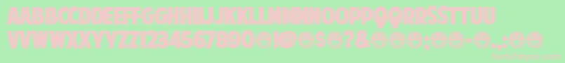 AmericanPurposeStripe1Normal Font – Pink Fonts on Green Background