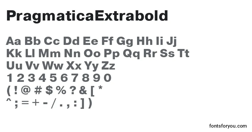 PragmaticaExtrabold Font – alphabet, numbers, special characters