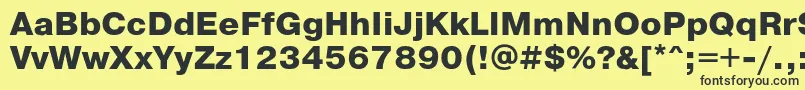 Шрифт PragmaticaExtrabold – чёрные шрифты на жёлтом фоне