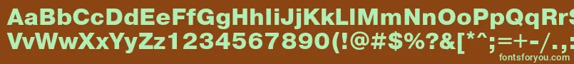 Шрифт PragmaticaExtrabold – зелёные шрифты на коричневом фоне