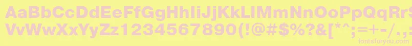 PragmaticaExtrabold Font – Pink Fonts on Yellow Background