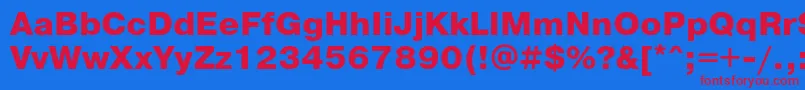 Lisätietoja PragmaticaExtrabold-fontista PragmaticaExtrabold-fontti – punaiset fontit sinisellä taustalla