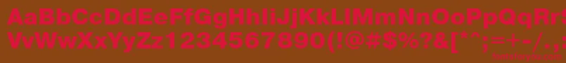 PragmaticaExtrabold Font – Red Fonts on Brown Background