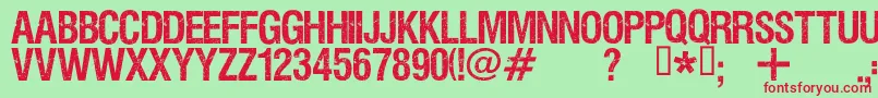 ViperNora Font – Red Fonts on Green Background