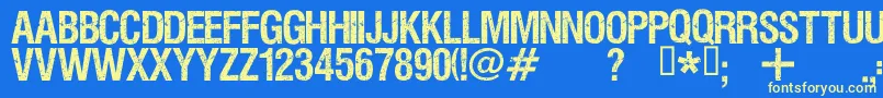 ViperNora Font – Yellow Fonts on Blue Background