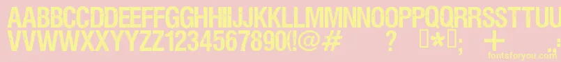 ViperNora Font – Yellow Fonts on Pink Background