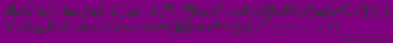 AMcmug1 Font – Black Fonts on Purple Background