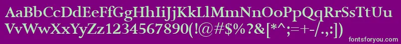 IsoldeBold Font – Green Fonts on Purple Background