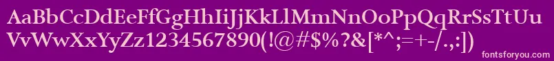 IsoldeBold Font – Pink Fonts on Purple Background