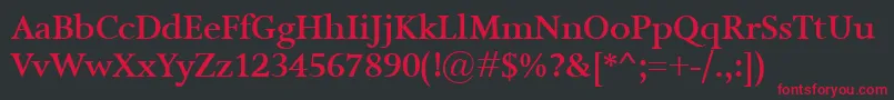 IsoldeBold Font – Red Fonts on Black Background