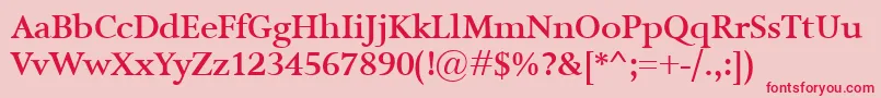 IsoldeBold Font – Red Fonts on Pink Background