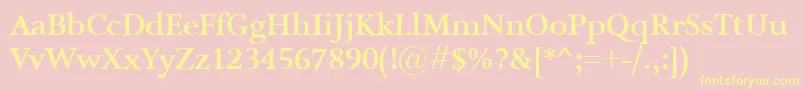 IsoldeBold Font – Yellow Fonts on Pink Background