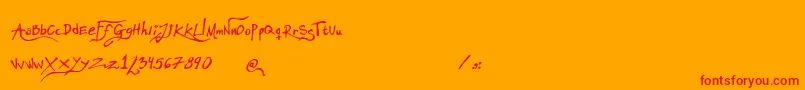 AnarchisticР№ Font – Red Fonts on Orange Background