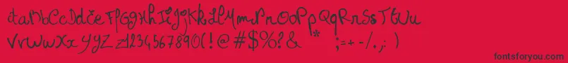 Princessemuffin Font – Black Fonts on Red Background