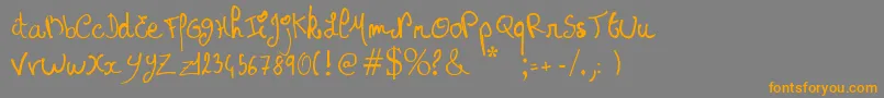 Princessemuffin Font – Orange Fonts on Gray Background