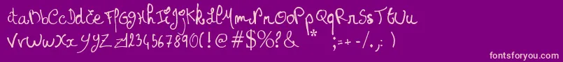 Princessemuffin Font – Pink Fonts on Purple Background