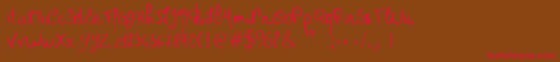 Princessemuffin Font – Red Fonts on Brown Background