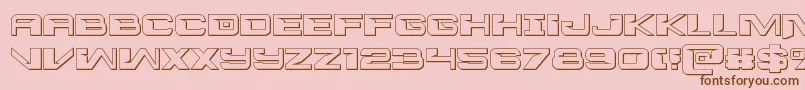 Interdiction3D Font – Brown Fonts on Pink Background