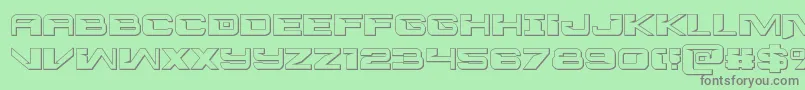 Interdiction3D Font – Gray Fonts on Green Background