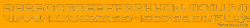 Interdiction3D Font – Gray Fonts on Orange Background