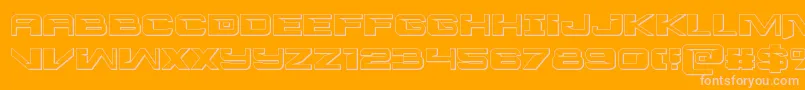 Interdiction3D Font – Pink Fonts on Orange Background