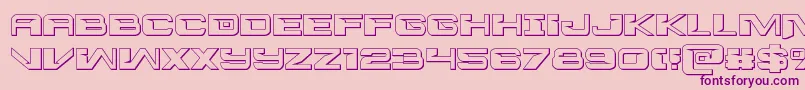 Interdiction3D Font – Purple Fonts on Pink Background