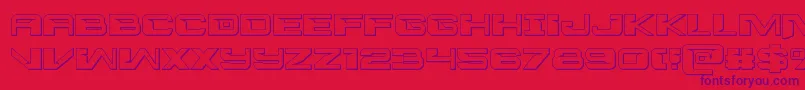 Interdiction3D Font – Purple Fonts on Red Background