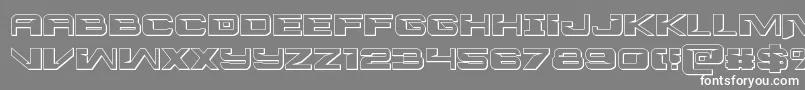 Interdiction3D Font – White Fonts on Gray Background