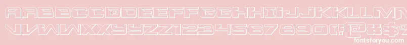 Interdiction3D Font – White Fonts on Pink Background