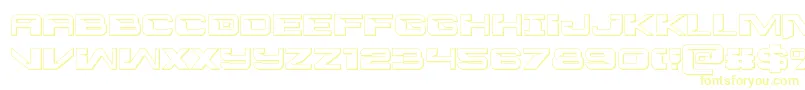 Interdiction3D Font – Yellow Fonts on White Background