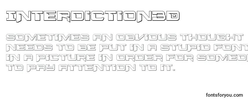 Review of the Interdiction3D Font