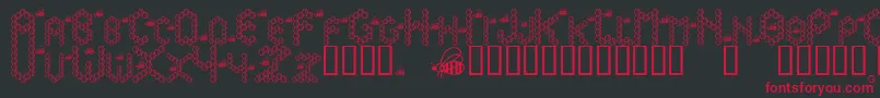 Bzzzbee Font – Red Fonts on Black Background