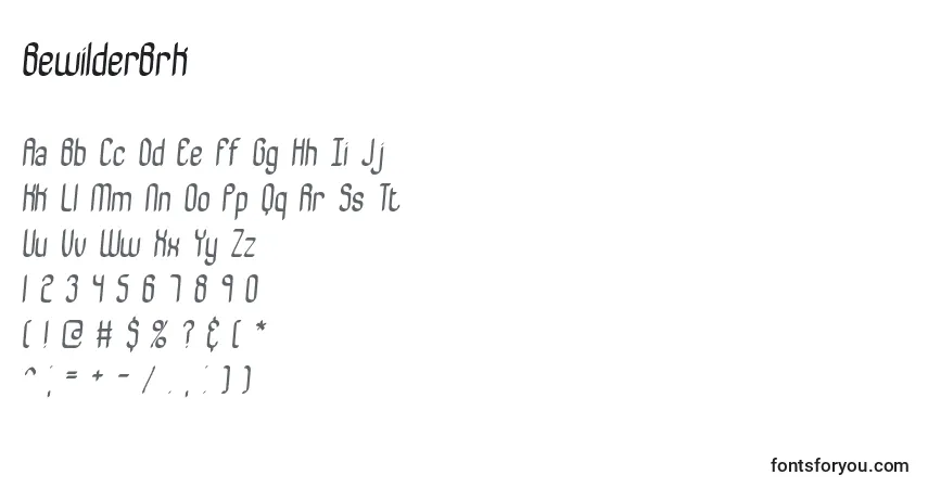 Шрифт BewilderBrk – алфавит, цифры, специальные символы