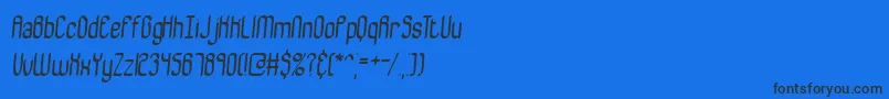 BewilderBrk-Schriftart – Schwarze Schriften auf blauem Hintergrund