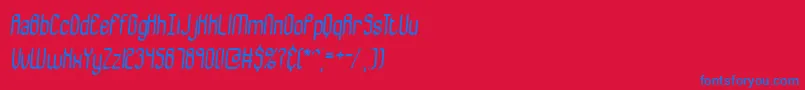 BewilderBrk Font – Blue Fonts on Red Background