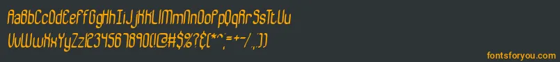 フォントBewilderBrk – 黒い背景にオレンジの文字