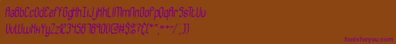 BewilderBrk-Schriftart – Violette Schriften auf braunem Hintergrund