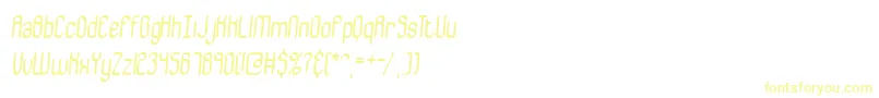 BewilderBrk-Schriftart – Gelbe Schriften auf weißem Hintergrund