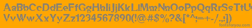 DsMechanicalBold Font – Gray Fonts on Orange Background